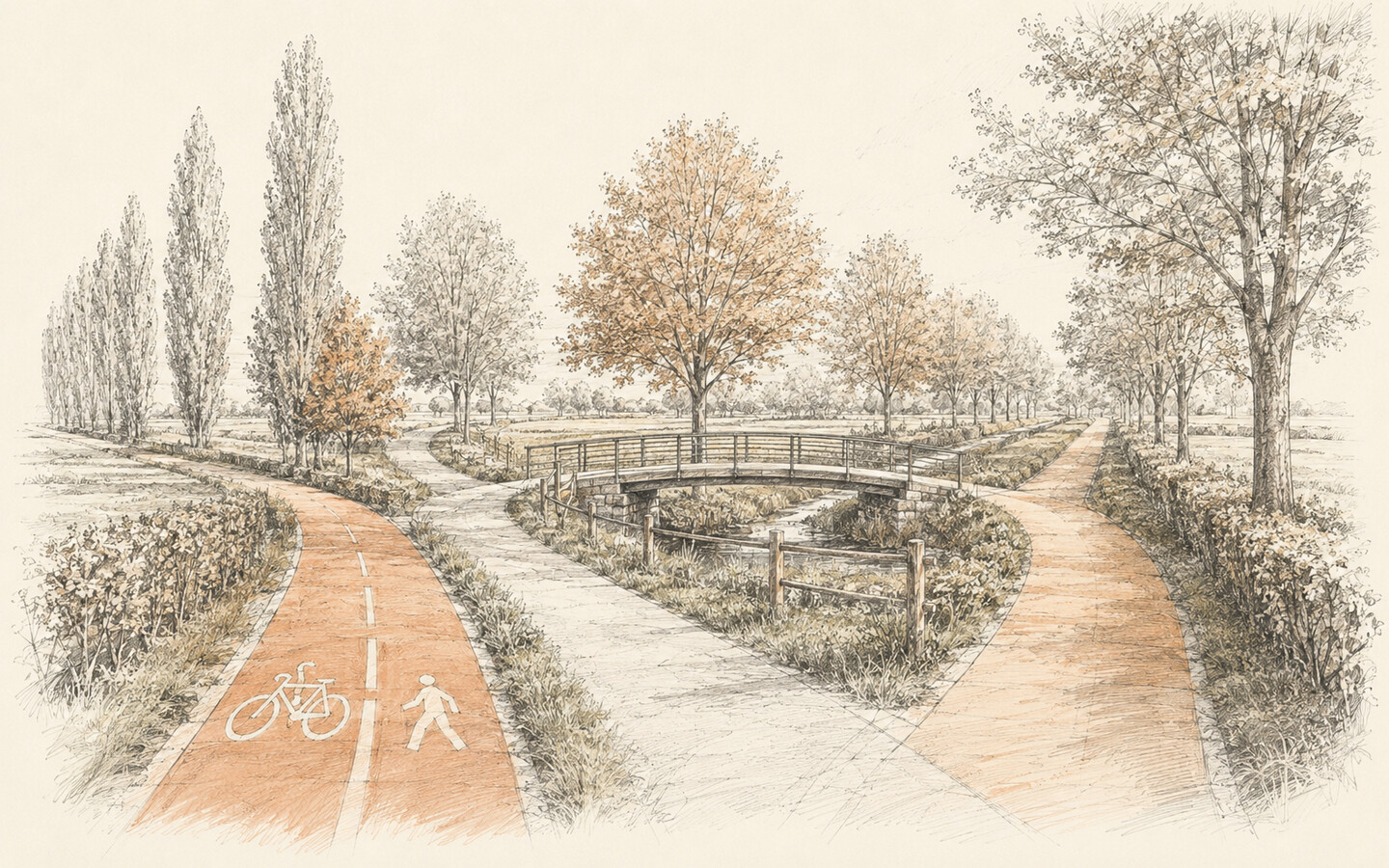Anteprima del progetto Tre piste ciclo-pedonali